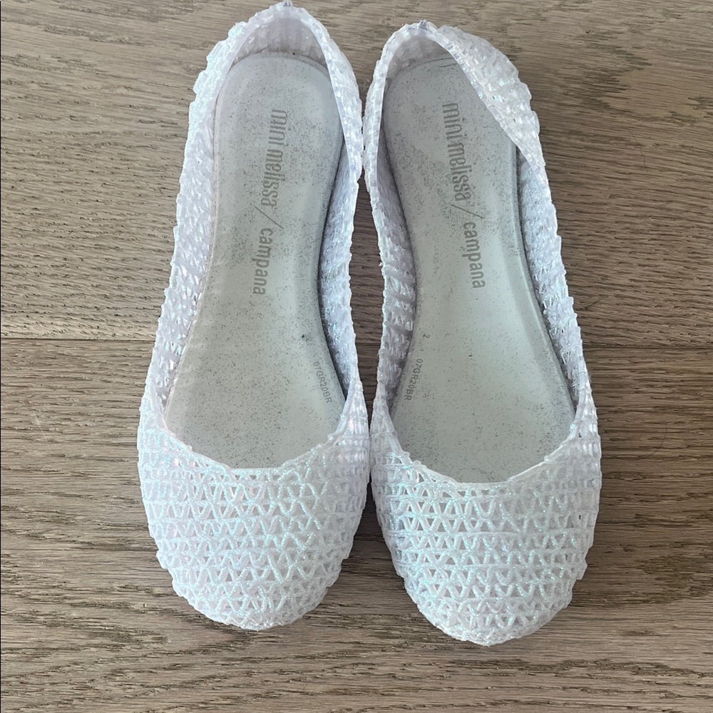 Mini Melissa Girls Simmer Woven Flat Jellies